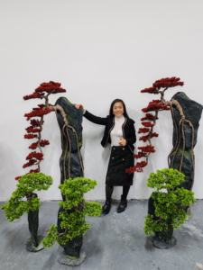 หินไฟเบอร์กลาสหน้าผาแดงไซเปรสจำลองสวนหินจำลองทิวทัศน์ไฟเบอร์กลาสแบบไม่สม่ำเสมอ - Product Image 3