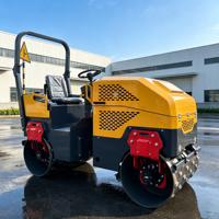 Compacteur vibrant à double tambour de 2 tonnes haute performance, mini-rouleau compresseur hydraulique pour travaux municipaux