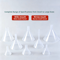 Entonnoir en plastique transparent de qualité alimentaire pour la cuisine - Multi-tailles (grande/petite ouverture) pour le riz, l'huile et le distribution de liquides, taille mini