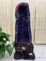 Vente en gros de géodes de cristal de quartz améthyste violette naturelle du Brésil, grandes pierres, trous, grappes de cristal pour la décoration