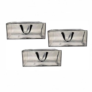 Sacs de rangement transparents robustes BSCI, extra grands, avec fermeture éclair, réutilisables, pour déménagement et transport (type sac à dos) - Product Image 1