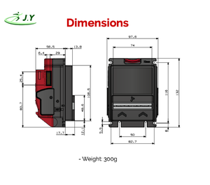 JY BA-BV30 12V DC Accepteur de billets compact haute sécurité anti-skimming avec détection UV, prise universelle personnalisée, anglais MDB/Pulse 100k - Product Image 4