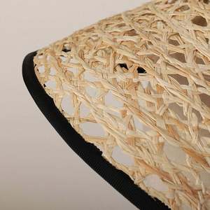 Nuevo Sombrero de Paja Rafia de Verano para Mujer, Estilo Lolita, con Visera Hueca y Cordones de Encaje, Ideal para Pesca y Viajes - Product Image 3