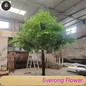 Большое высокое искусственное пластиковое дерево зеленый фикус пластиковое дерево баньян для внутреннего наружного декора