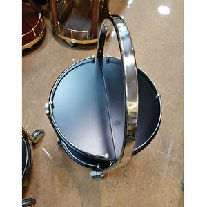 รถเข็นสแตนเลสแบบพกพาพับได้สองชั้นสำหรับโรงแรมร้านอาหาร - Product Image 5