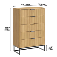 Commode verticale de style industriel avec façades de tiroirs rainurées et cadre thermolaqué, qualité export, commande par conteneur