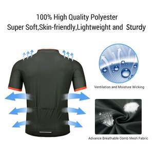 Camisetas de Ciclismo Personalizadas OEM para Hombre, Elásticas en 4 Direcciones, <span class=keywords><strong>Camiseta</strong></span> de Ciclismo de Montaña <span class=keywords><strong>MTB</strong></span> de Manga Corta, Transpirable y de Secado Rápido - Product Image 4