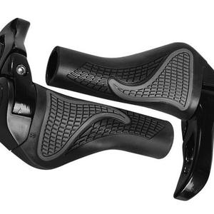 Puños para manillar de bicicleta de 25,4 mm antideslizantes para bicicletas de montaña en blanco y negro - Product Image 2