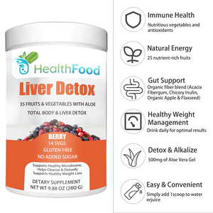 Premium Custom Liver Detox Powder Detox Powder Drink Natural Herbal <b>Supplement</b> Liver Cleanse for Digestive Health Immune Support - Product Image 4