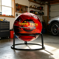 Boule extinctrice d'incendie à poudre sèche ENYU TECH ABC, boule d'extinction d'incendie à activation automatique 2,8 kg certifiée CE