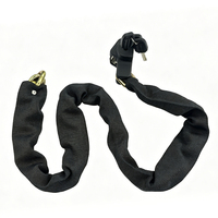 Antivol de chaîne de vélo de qualité professionnelle avec une longueur de 120 cm, un boîtier en acier trempé de 8 mm et une gaine en PVC résistante à l'abrasion