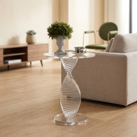 2022 Nordic Style Modern Luxus Cabrio Klar Acryl Couch tisch Langlebiger Metallrahmen Home Office Dining School Möbel