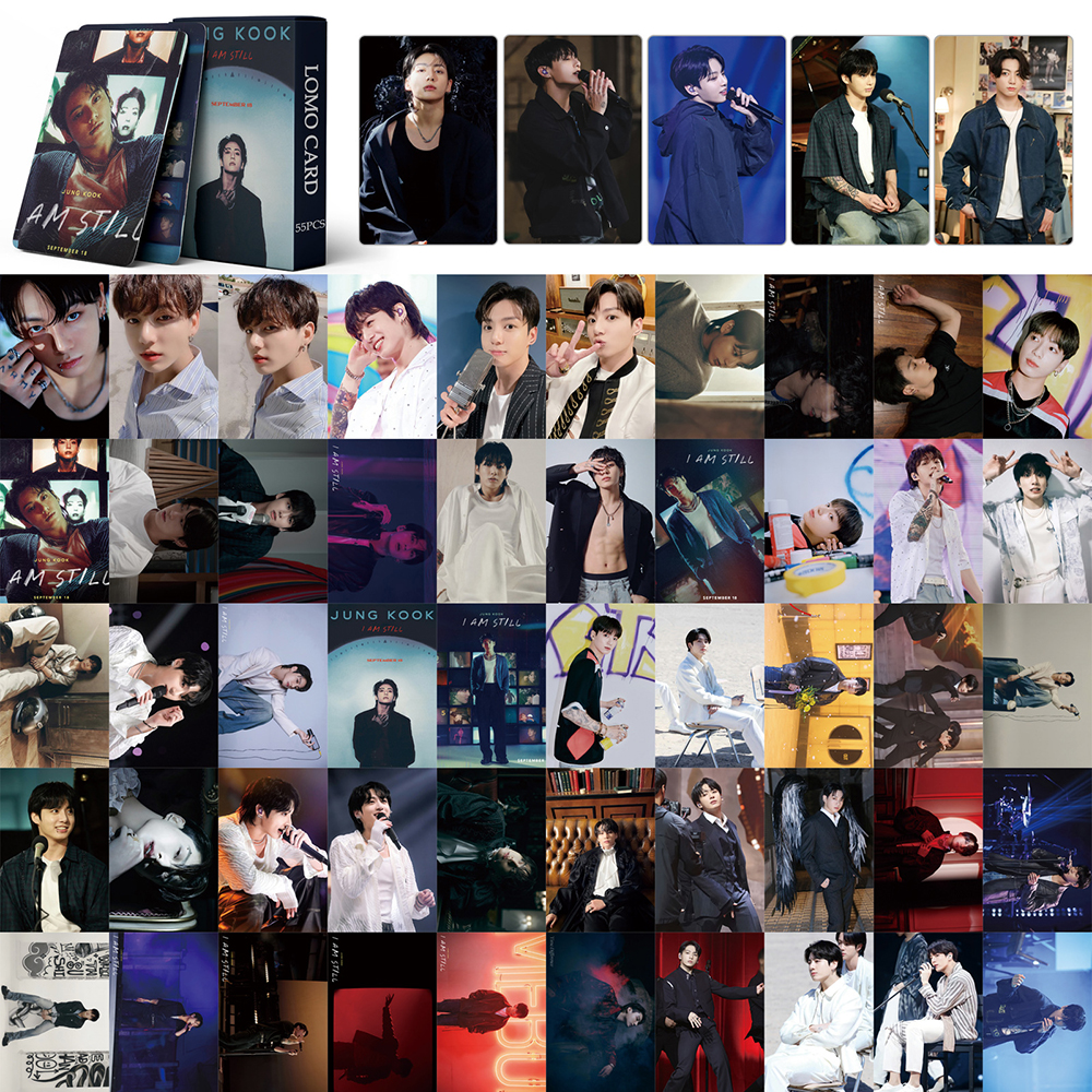 55pcs/set KPOP Jungkook V Jimin J-HOPE Solo Album Lomo Cards