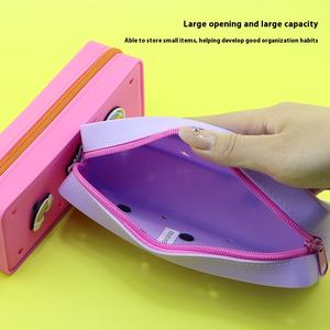 גדול נפח סטודנט diy נייר תיבת אחסון תיק אהבה חדש חור סיליקון עיפרון 5 מחודד כוכב גומי - Product Image 3