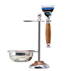 Zy Premium Scheermesset Voor Heren <span class=keywords><strong>Mach</strong></span> <span class=keywords><strong>5</strong></span> Scheermes Met Dassen Haarborstel Zware Basis Scheerstandaard Geschenkset - Product Image 6