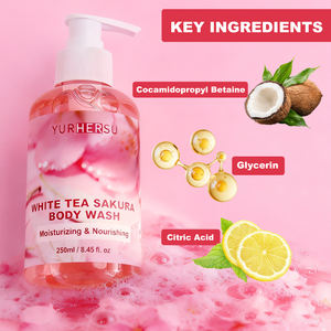 Jabón Corporal de Té Blanco y Sakura al por Mayor con Coco, Betaína, Glicerina y Ácido Cítrico, Limpieza Suave e Hidratación para Todo Tipo de Piel - Product Image 2