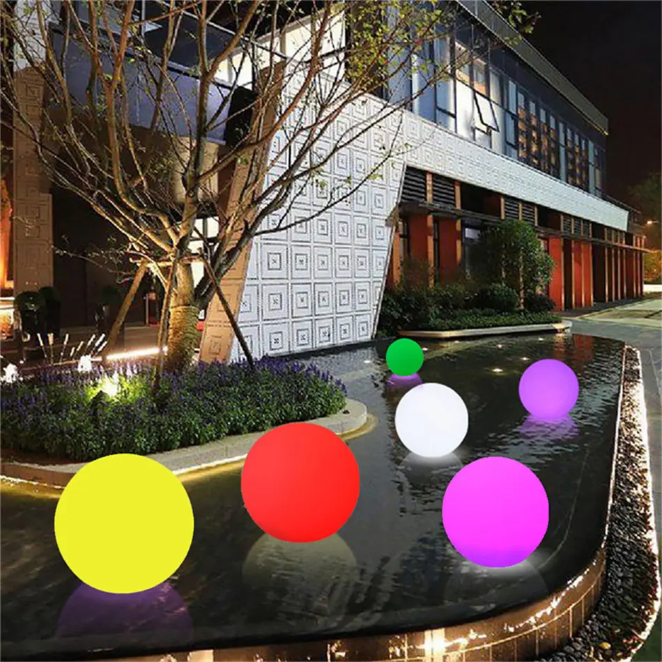 Plastic Swimming Pool light LED Floating Pool ball for outdoor light garden decoration waterproof Christmas led lights ball
