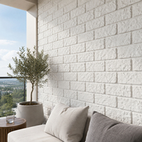 Revêtement mural en pierre de travertin artificiel, décoratif, façade extérieure, blanc crème, minimaliste, empilé, panneau de revêtement mural, villa, hôtel