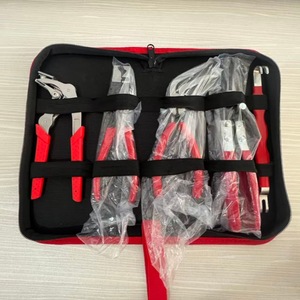 Car Clip <b>Removal</b> Pliers Set 5 Pack High Carbon Steel Red Handles Interior <b>Trim</b> <b>Tool</b> Kit - Product Image 3