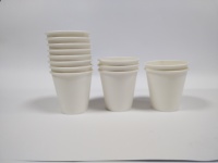 50pcs par sac Biodégradable Chaud Froid Boire Blanc Papier Tasse pour Bureau Café Fête