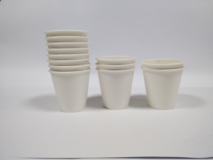 50 pezzi <span class=keywords><strong>per</strong></span> borsa biodegradabile acqua fredda calda bevendo tazza di carta bianca <span class=keywords><strong>per</strong></span> la festa della caffetteria dell'ufficio - Product Image 5