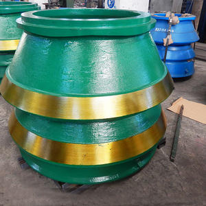 OEM Mining Rock Cone Crusher Concave & <b>Mantle</b> Bowl Liner Mn13Cr2 Steel Parts Cast Processing Supplier - Product Image 1