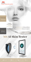 Analyseur de peau et de cuir chevelu 3D professionnel à détection IA pour salon à domicile, affichage haute qualité pour l'analyse du cuir chevelu, des cheveux et de la peau à domicile