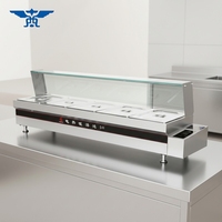 Soupe électrique commerciale série H Bain Marie 2000W hôtel Restaurant équipement de cuisine 9L Buffet comptoir chauffe-aliments verre