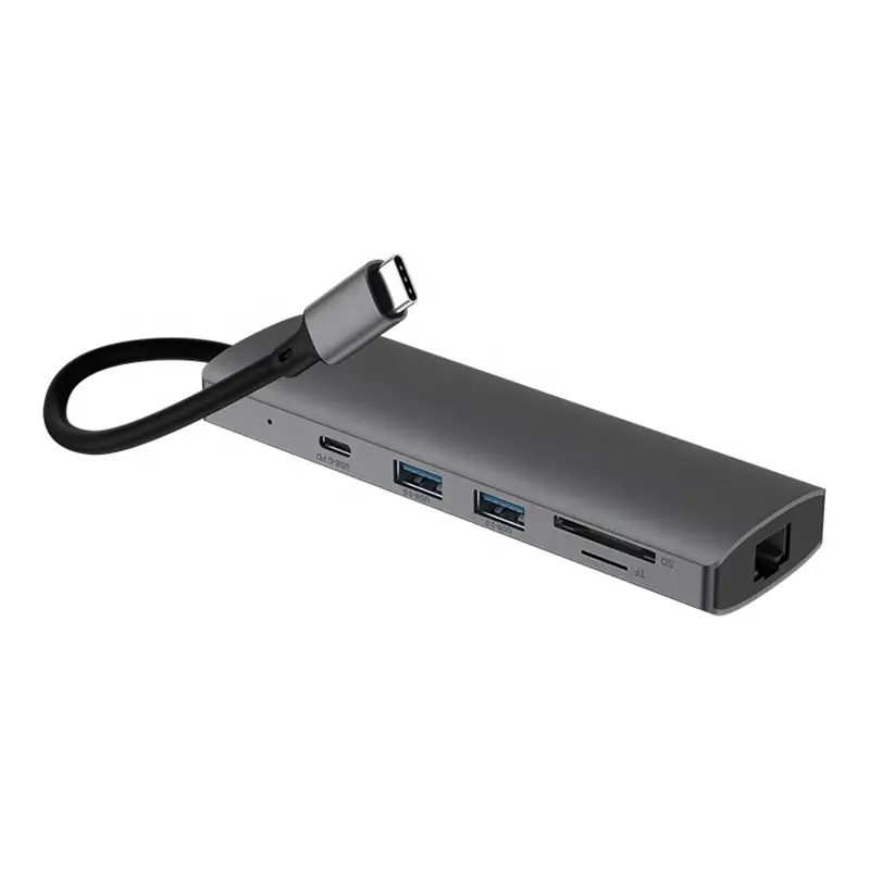 Pengisi daya USB 10 dalam 1, USB-C komputer Laptop Universal HUB USB C 10 port, stasiun Dok 2 HDMI Mac