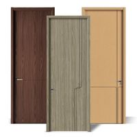 Portes en bois massif modernes et élégantes, prix de gros, décoration intérieure, apprêt blanc, étanches et insonorisées