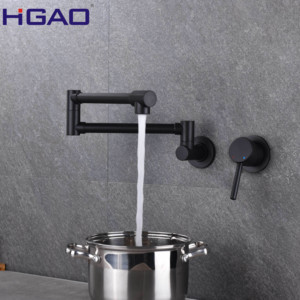 Grifo de cocina comercial, rociador de tracción, función de agua fría, uso en <span class=keywords><strong>restaurante</strong></span>, válvula de Orbe cepillada, extensión lateral, llenado de ollas de montaje en pared - Product Image 2