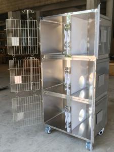 <span class=keywords><strong>Cage</strong></span> pour animaux de compagnie en acier inoxydable à trois étages, épaisse, sécurisée, réutilisable, pour chats et chiens - Product Image 3