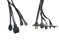 Cable de caja de PC USB 3,0 USB 3,1 Luz LED Cable de panel frontal de computadora Interruptor de unidad central Puerto Cable de extensión de reutilización