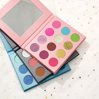 Palette de fards à paupières personnalisée 2026, longue tenue, 12 couleurs, logo personnalisé, haute qualité, maquillage pour les yeux végétalien