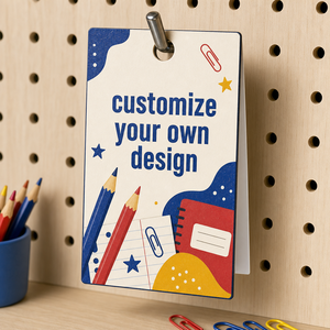 Customizable Folded Header <b>Card</b> With Hanging Hole Art Paper Rectangle Four Color Printing For Gift Craft Packaging - Product Image 4