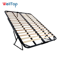 Offre Spéciale moderne pliable en métal pliant latte en bois cadre de lit Queen Designs VT-14.010
