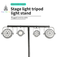 Trépied noir AICPOSE avec 4 lampes, en alliage d'aluminium et plastique ABS, pour éclairage de scène