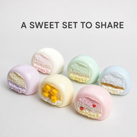 Jouets Squishy de Bureau Mochi Superposés, Doux et Brillants, aux Couches Crémeuses, Saveurs Pastel, à Presser