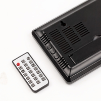 Jam Dinding Digital LED Warna Alarm Peredupan Otomatis Ekstra Besar 13,8 Inci Modern dengan Remote Control, Plastik, Baterai, untuk Rumah
