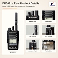 Radio portable DMR Motorola DP3661e d'origine, VHF 5W ou UHF 4W, 1000 canaux, IP68, WiFi, Bluetooth, GNSS pour la communication d'équipe