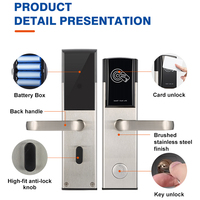 Cerradura Electrónica Inteligente de Alta Seguridad con Tarjeta, Sistema de Software de Gestión RFID, Cerradura Electrónica Inteligente para Puerta de Hotel