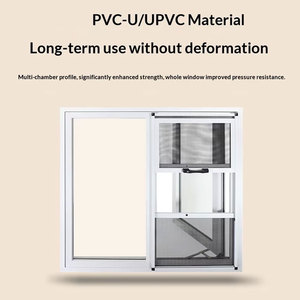 Fenêtres coulissantes en verre trempé UPVC résistant aux ouragans des Bahamas, écran pliant à persiennes, design moderne pour usage hôtelier, isolation thermique - Product Image 4