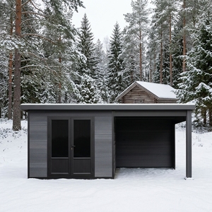 EASYGREEN - Cabanes de jardin modernes en <span class=keywords><strong>bois</strong></span> série D pour usage extérieur, abri à outils en WPC, verre robuste de qualité anti-balles, protection UV, appartement, salle de sport - Product Image 1