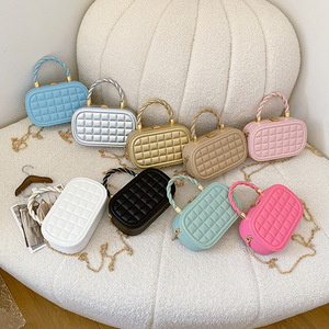 Women's Spring Summer New Fashionable PU Woven Hand Box <b>Bag</b> Zip Closure Shoulder Crossbody <b>Small</b> Tanjing - Product Image 4