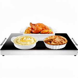Placa Calentadora Comercial de Alimentos con Resistencia de 500W, Funcionamiento Continuo 24H, Ahorro de Energía, Bandeja de Calentamiento para Buffet con Vidrio Templado y Indicador, Gran Tamaño - Product Image 5