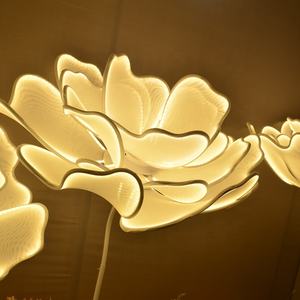 Olaylar kurşun malzemeleri düğün sahne dekorasyon büyük şakayık şekli çiçek üst Led parti ışığı Metal dekor anahtar Gua - Product Image 2