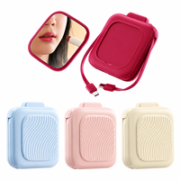 Batterie externe portable HYTO 10000 mAh avec miroir intégré et câbles intégrés – Vente en gros usine