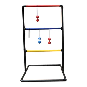 Ladder Toss Outdoor Game Set Indoor Ladder Ball Toss Game with 6 Weighted Bolos