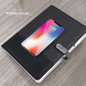 Quà tặng doanh nghiệp tùy chỉnh led chiếu sáng logo A5 Kích thước tổ chức sự kiện chương trình nghị sự 8000mAh sạc không dây ngân hàng điện nhật ký máy tính xách tay với USB - Product Image 3