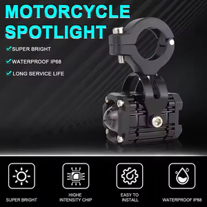 Sistemas de Iluminación Automotriz, Luz Antiniebla LED de 40W 4000LM, Blanca, Amarilla, Roja, Luz de Posición para Motocicleta, Aluminio, Estroboscópica - Product Image 5